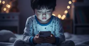 Ánh sáng xanh gây hại mắt trẻ em