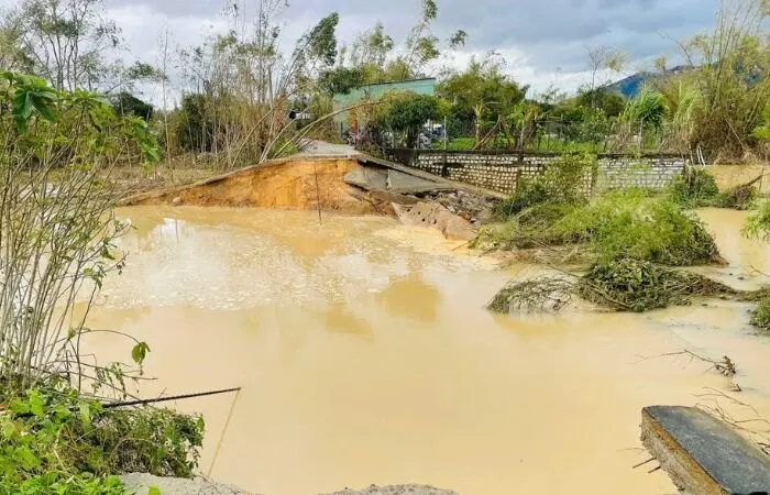 Đê Luật Lễ vỡ tại Gia Lai khiến người dân thôn Luật Lễ bị ảnh hưởng nặng nề
