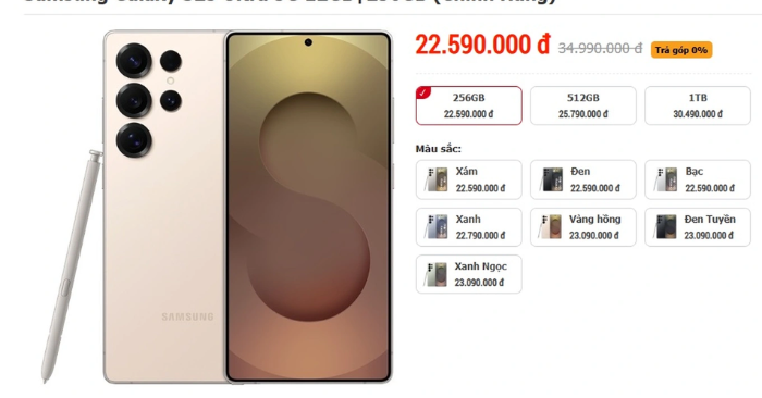 Galaxy S25 Ultra giảm mạnh