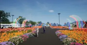Đại lộ hoa Hạ Long lần đầu bên vịnh di sản