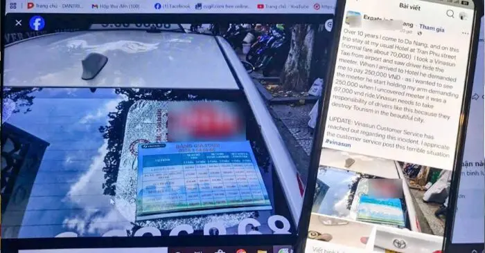 Cuốc taxi ở Đà Nẵng