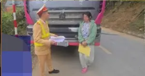 Nữ TikToker lái xe tải chặn đầu ô tô
