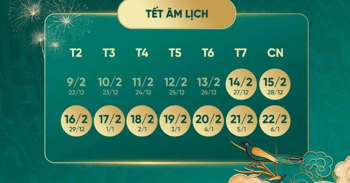 Lịch nghỉ Tết Nguyên đán 2026 dài kỷ lục 9 ngày