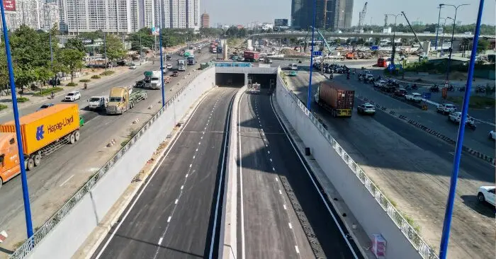 Hầm chui dài nhất tại nút giao An Phú
