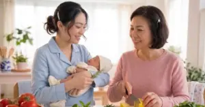 Mẹ chồng nàng dâu sau sinh: Từ khác biệt đến yêu thương