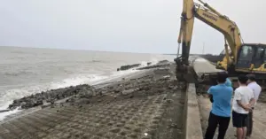Ninh Bình yêu cầu xử lý khẩn cấp sự cố sạt sập kè biển Hải Thịnh 3