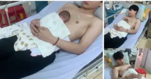 : nam sinh ấp bé sơ sinh