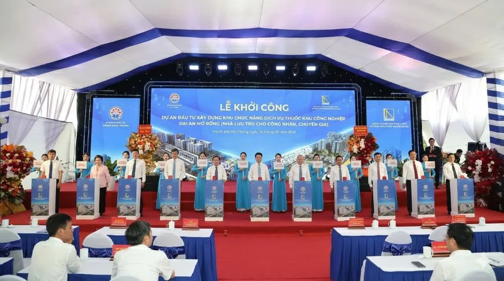 Hải Phòng khởi công dự án xây dựng khu nhà lưu trú công nhân quy mô hơn 1.100 tỷ đồng tại KCN Đại An mở rộng