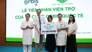 Orbis hỗ trợ Bệnh viện Mắt Hải Phòng hơn 700 triệu đồng thiết bị y tế, góp phần nâng cao năng lực chăm sóc mắt học đường