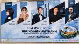 Hòa nhạc “Những miền âm thanh” tại Hải Phòng quy tụ 5 nghệ sĩ Việt Nam từng giành nhiều giải thưởng quốc tế, mở đầu chuỗi hoạt động “Thành phố Âm nhạc”.
