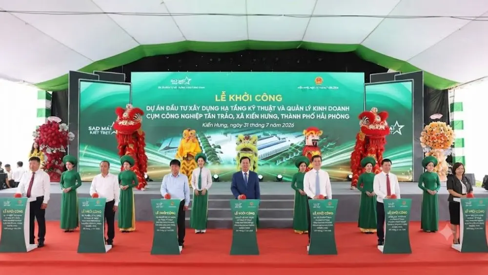 Hải Phòng vừa chính thức khởi công Cụm công nghiệp Tân Trào quy mô gần 50 ha với tổng vốn đầu tư hơn 680 tỷ đồng, tạo động lực phát triển kinh tế địa phương.