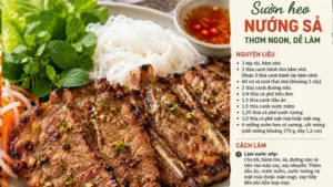 Cách làm sườn heo nướng sả thơm ngon, đậm đà với các bước chế biến đơn giản, giúp bữa cơm gia đình thêm hấp dẫn.