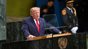Ông Trump phát biểu tại Liên hợp quốc, cảnh báo có thể “xóa sổ” Iran và nhấn mạnh sức mạnh quân sự, kinh tế của Mỹ.