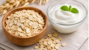Huyết áp cao nên ăn gì buổi sáng? Yến mạch và sữa chua không đường là những lựa chọn giúp bổ sung dinh dưỡng, hỗ trợ sức khỏe tim mạch.
