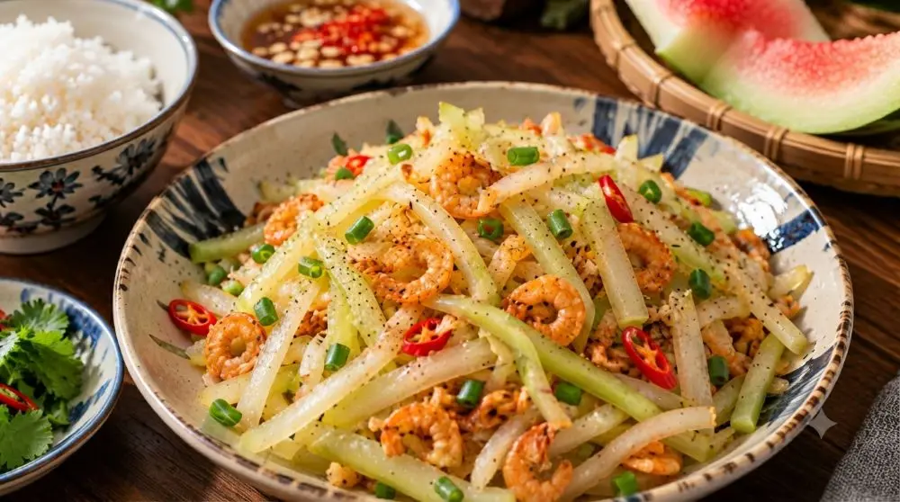 Học ngay cách làm cùi dưa hấu xào tôm khô thơm ngon, lạ miệng, giòn ngọt và cực kỳ tiết kiệm từ mẹo hay của chị đồng nghiệp cho bữa cơm gia đình.