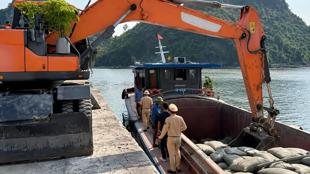 Hải Phòng xử phạt chủ bến và thuyền trưởng 40 triệu đồng do neo đậu, xếp dỡ hàng hóa tại bến thủy chưa được cấp phép.