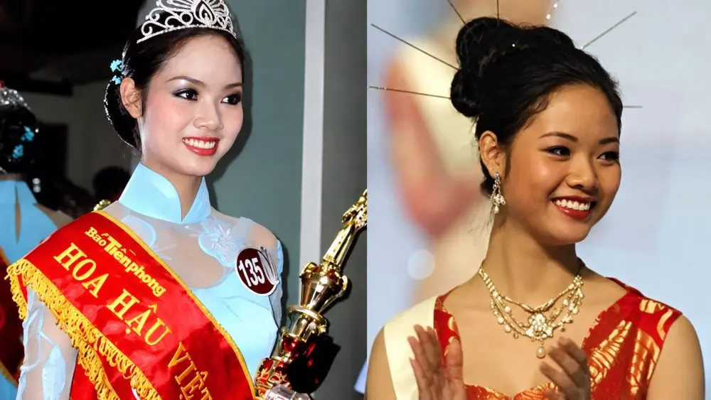 Hoa hậu Việt Nam 2002 Phạm Thị Mai Phương, người đẹp quê Hải Phòng đăng quang khi mới 17 tuổi, tiếp tục thu hút sự chú ý.