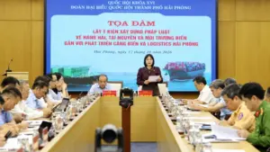 Hải Phòng lấy ý kiến hoàn thiện pháp luật về hàng hải, tài nguyên và môi trường biển, tạo động lực phát triển cảng biển và logistics.