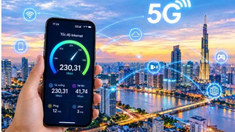 Tốc độ Internet di động Việt Nam đạt 230,31Mbps, lần đầu lọt top 8 thế giới và dẫn đầu Đông Nam Á trong tháng 9/2026.